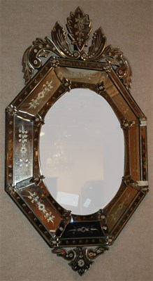 Lot 254 - Venetian Mirror Framed Mirror Height 48 inches,...