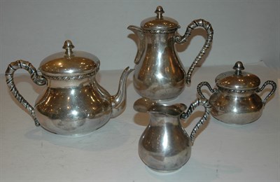 Lot 275 - Peruvian Silver Four-Piece Coffee and Tea...
