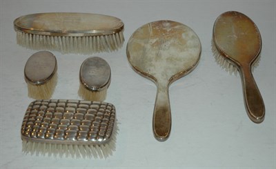 Lot 280 - Sterling Silver Three-Piece Dresser Set;...