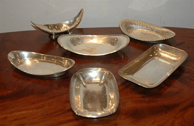 Lot 298 - Group of Six Sterling Silver Oblong Serving...