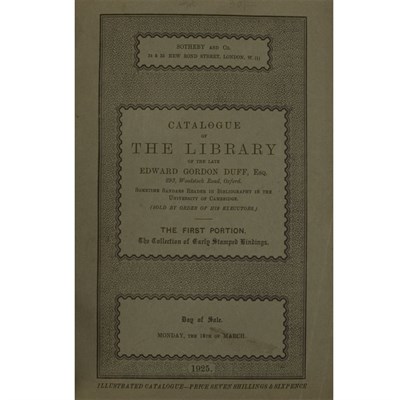 Lot 45 - [BIBLIOGRAPHY] Catalogue of the Library of the...