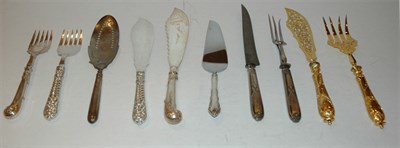 Lot 306 - Group of Sterling Silver Handled Serving...