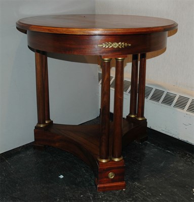 Lot 328 - Empire Style Mahogany Tripartite Center Table...