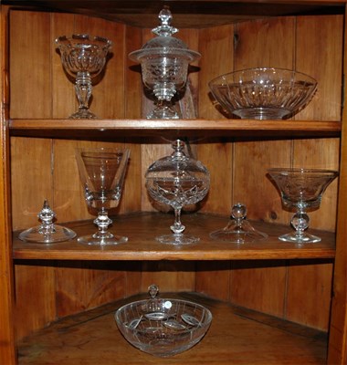 Lot 238 - Group of Ten Colorless Glass Table Articles