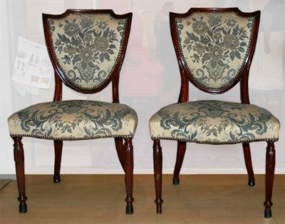 Lot 186 - Set of Eight Georgian Style Mahogany Dining...
