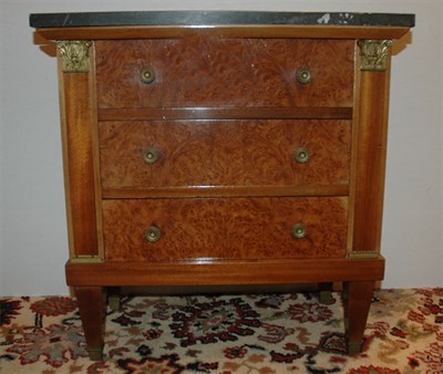 Lot 407 - Neoclassical Style Marble Top Three-Drawer...