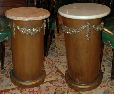 Lot 423 - Two Similar Neoclassical Style Marble Top...