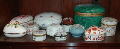 Lot 457 - Group of Porcelain Trinket Boxes Approximately...