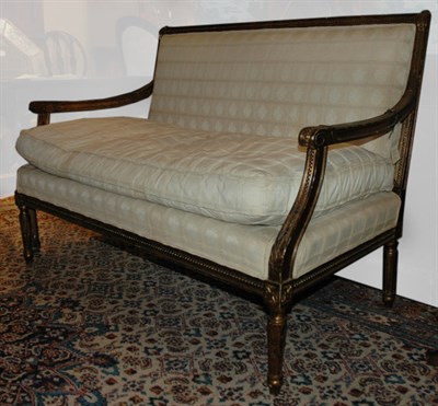 Lot 475 - Louis XVI Style Painted Wood Settee Length 48...
