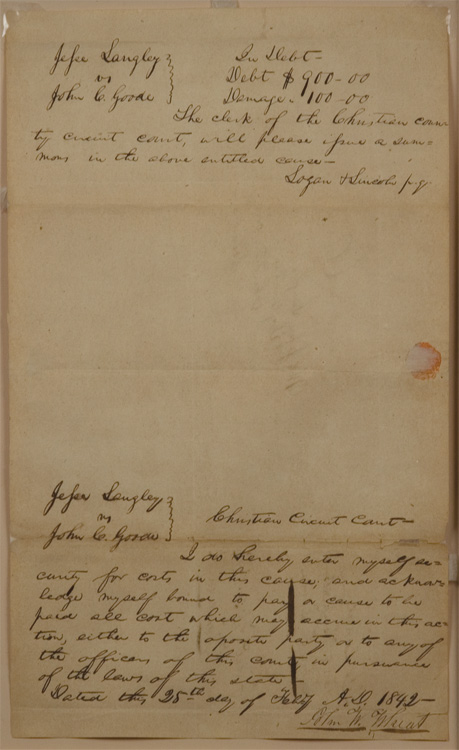 Lot 19 - LINCOLN, ABRAHAM Autograph legal document,...