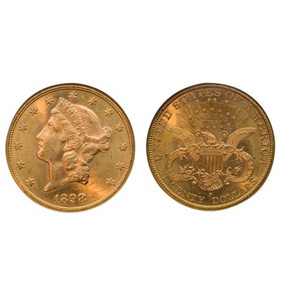 Lot 508 - 1898 S $20 Liberty Head