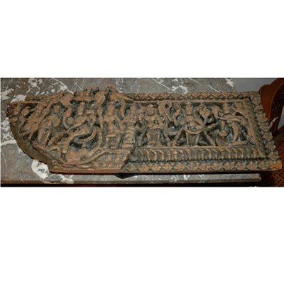 Lot 220 - Thai Carved Wood Panel Fragment Height 8...