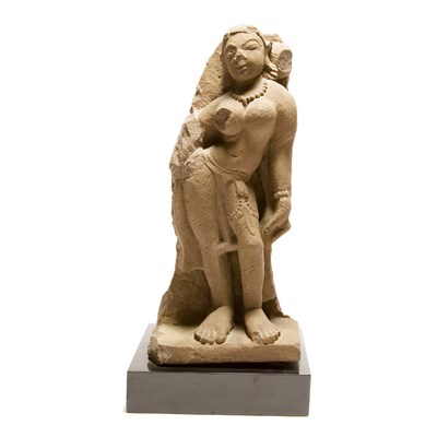Lot 230 - Indian Sandstone Figure of a Female Standing...