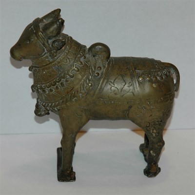 Lot 244 - Indian Bronze Figure of a Bull Height 6 1/2...