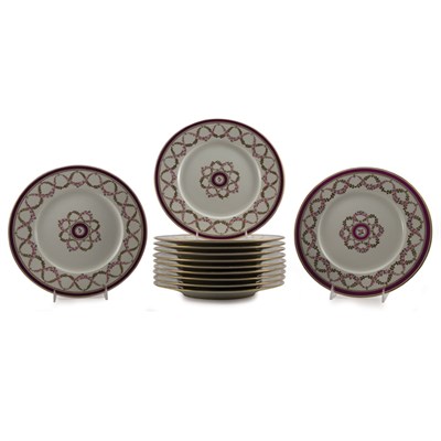 Lot 223 - Set of Twelve Dresden Porcelain Service Plates...