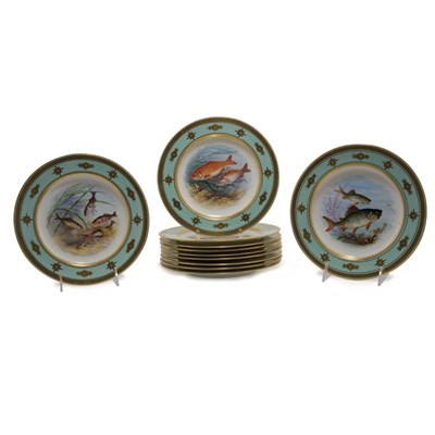 Lot 335 - Set of Eleven Mintons Gilt and Painted...
