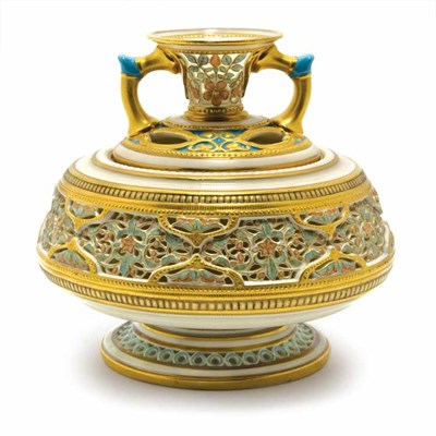 Lot 290 - Royal Worcester Reticulated Porcelain...