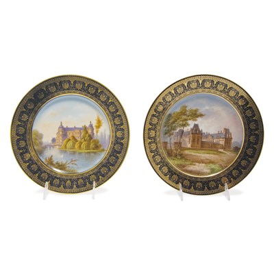 Lot 342 - Assembled Set of Six Sevres Porcelain Cabinet...