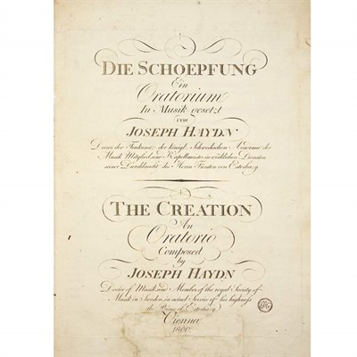 Lot 224 - HAYDN, FRANZ JOSEPH Die Schoepfung: Ein...