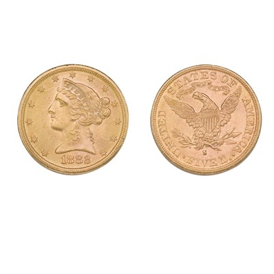 Lot 467 - 1882 S $5 Liberty Head