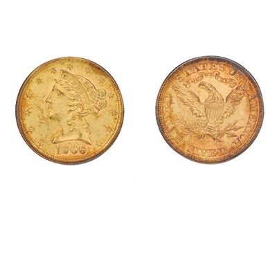 Lot 469 - 1906 $5 Liberty Head