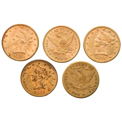 Lot 481 - $10 Liberty Head, Five Coins