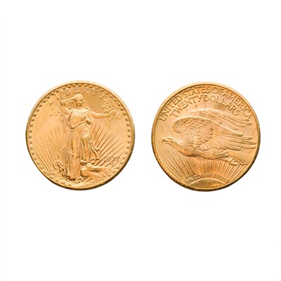 Lot 526 - $20 St. Gaudens, Two Coins