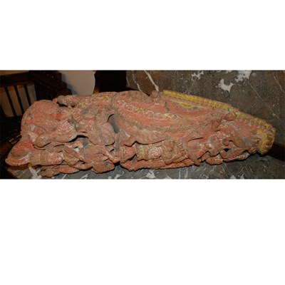 Lot 221 - Tibetan Carved and Painted Architectural...