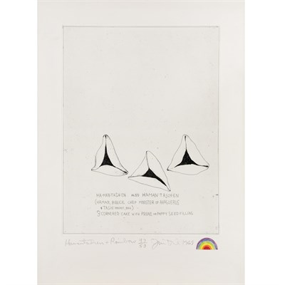 Lot 409 - Jim Dine (b. 1935) HAMANTASHAN AND RAINBOW...