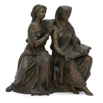 Lot 91 - Bronze Figural Group of Sibyl Prophesying to a...