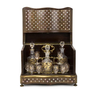 Lot 63 - Napoleon III Mother-of-Pearl and Brass Inlaid...