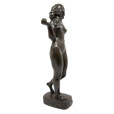 Lot 402 - Art Deco Bronze Figure of Eve After a model by...