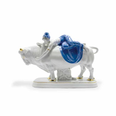Lot 340 - Fraureuth Porcelain Group of Europa and The...