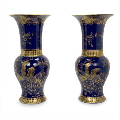 Lot 469 - Pair of Chinese Export Style Cobalt and Parcel...
