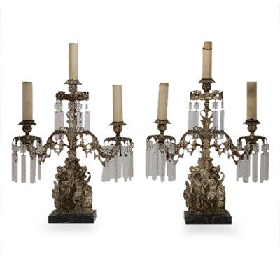 Lot 276 - Pair of Victorian Style Silver Plated...