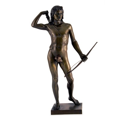 Lot 92 - Bronze Figure of a Male Nude Modeled in a...