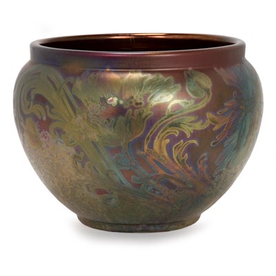 Lot 430 - Weller Iridescent Glazed Pottery Jardiniere Of...