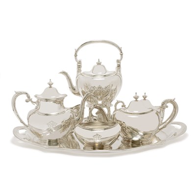 Lot 349 - American Sterling Silver Six-Piece Tea Service...