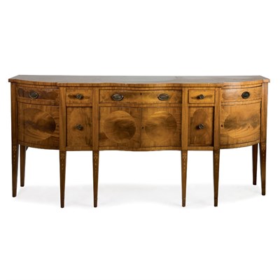 Lot 231 - Federal Style Inlaid Mahogany Sideboard Height...