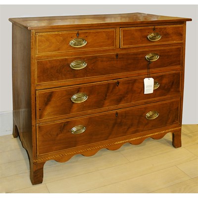 Lot 285 - Federal Satinwood Inlaid Mahogany Chest Height...