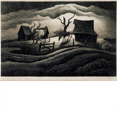 Lot 366 - Thomas Hart Benton (1889-1975) RAINY DAY (FATH...