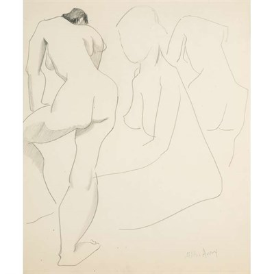Lot 209 - Milton Avery American, 1885-1965 Three Nudes,...