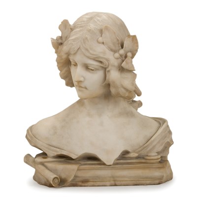 Lot 424 - Art Nouveau Marble Bust of a Maiden Late...