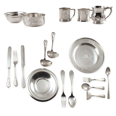Lot 321 - Group of Children's Sterling Silver Articles...