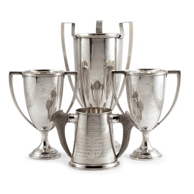 Lot 351 - Group of Four Sterling Silver Trophy Cups...