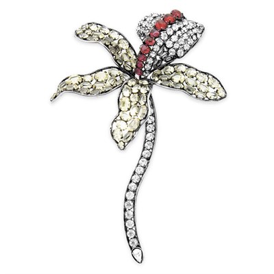 Lot 332 - Iradj Moini Orchid Brooch Darkened silver-tone...