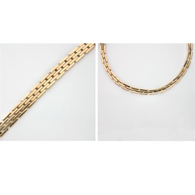 Lot 321 - Gold Link Necklace and Bracelet
