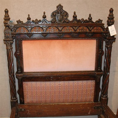 Lot 69 - Gothic Revival Iron Mounted Oak Single...