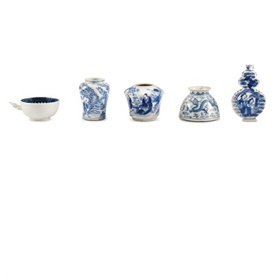 Lot 80 - Group of Four Chinese Blue and White Glazed...