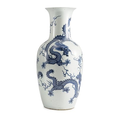 Lot 163 - Chinese Blue and White Glazed Porcelain Vase...